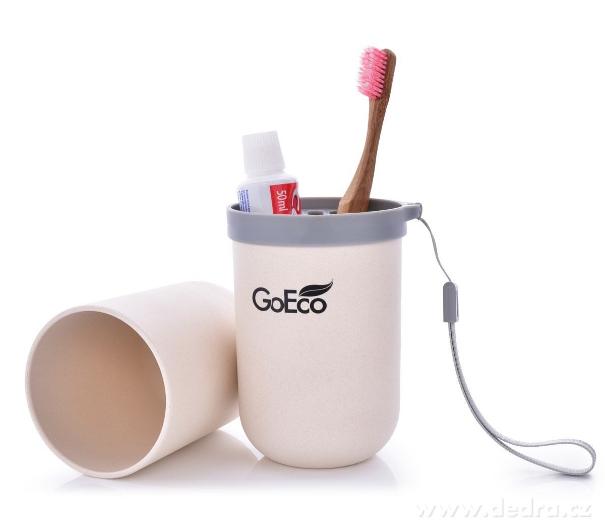 3v1 CESTOVNÍ POUZDRO na zubní kartáčky a pastu, z kukuřice a bambusu – náhled 2 | Grand Móda