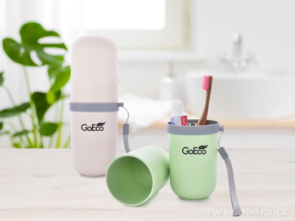3v1 CESTOVNÍ POUZDRO na zubní kartáčky a pastu, z kukuřice a bambusu – náhled 3 | Grand Móda