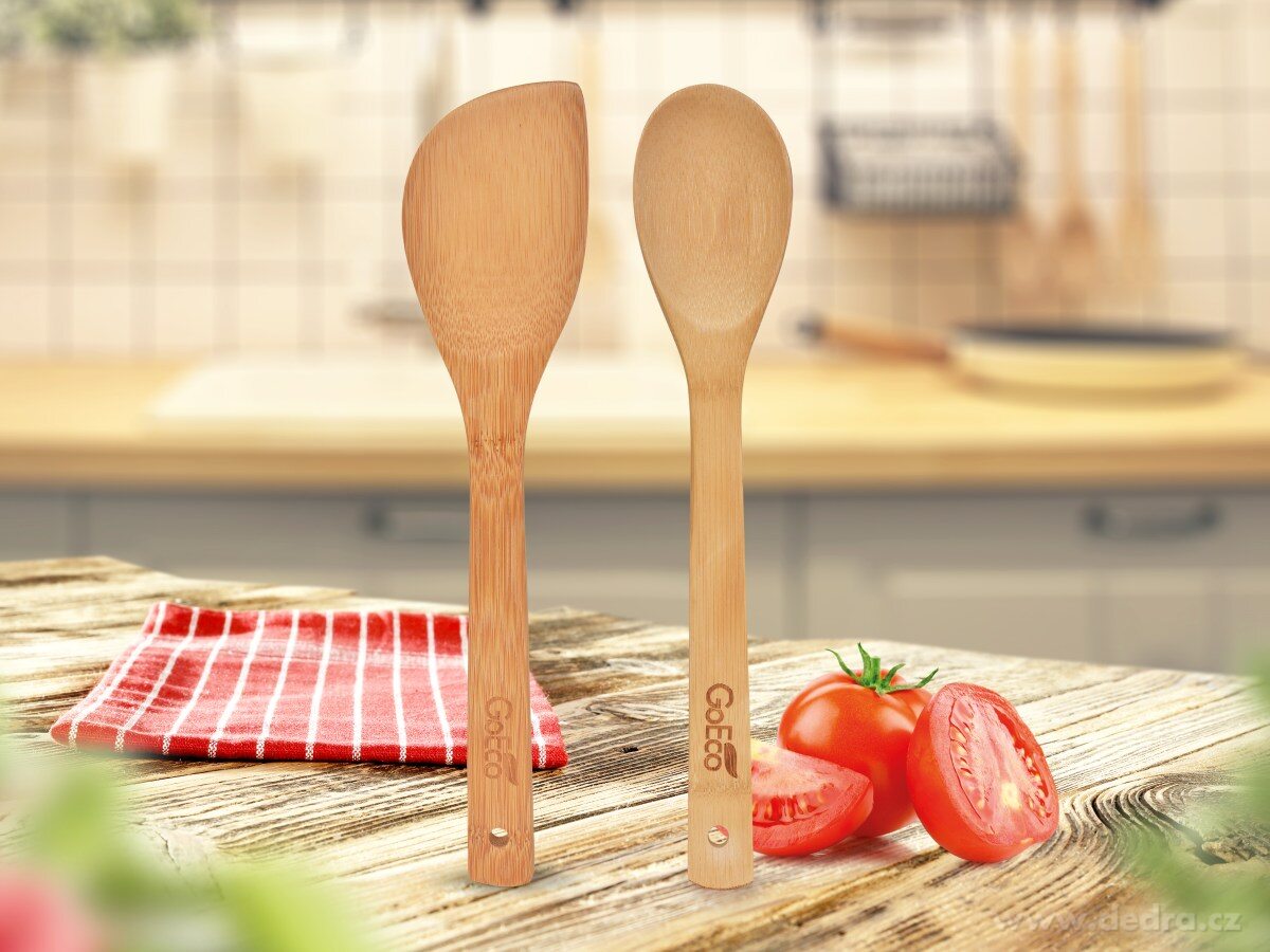 GoEco®, Bambusová vařečka, Šikmá, 29 cm – náhled 3 | Grand Móda