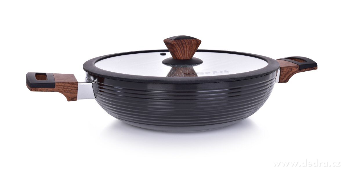 BIOPAN®, nepřilnavá pánev WOK s poklicí, Ø 28 cm, 3, 6 L | Biopan pánve a formy | Grand Móda