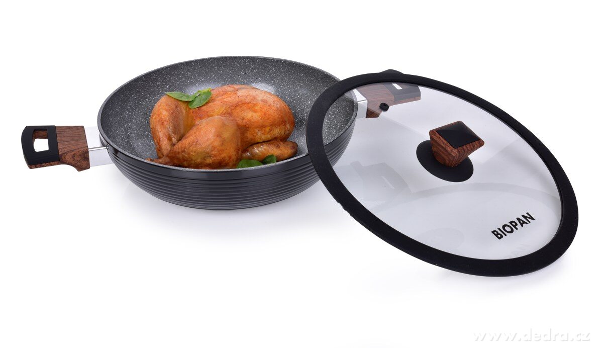 BIOPAN®, nepřilnavá pánev WOK s poklicí, Ø 28 cm, 3, 6 L – náhled 4 | Grand Móda