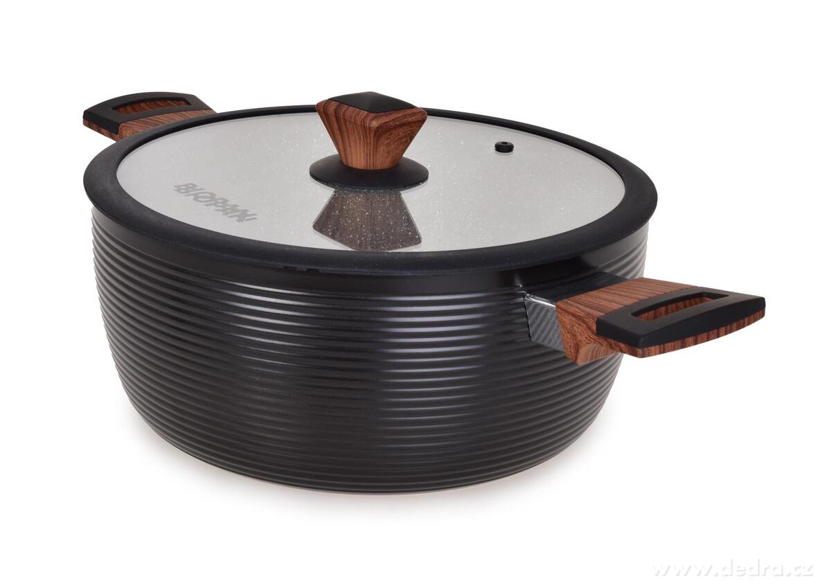 BIOPAN®, robustní hrnec s nepřilnavým povrchem a poklicí, Ø 28 cm, 6 L