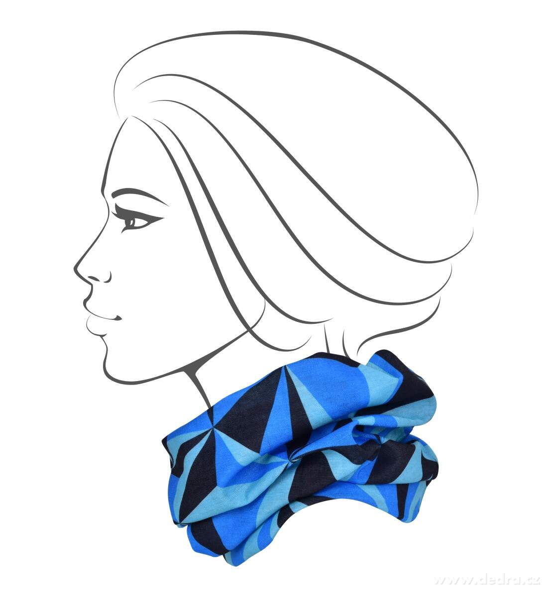 AIRFLEX, multifunkční šátek, pro sport & ochranu, univerzální velikost, ORIGAMI – náhled 2 | Grand Móda