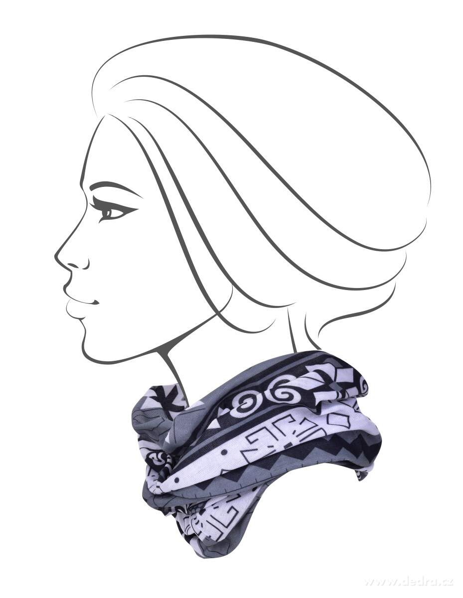 AIRFLEX, multifunkční šátek, pro sport & ochranu, univerzální velikost, GEOMETRIC – náhled 2 | Grand Móda