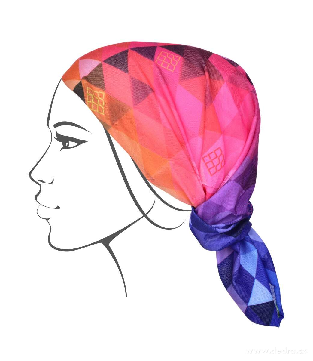 Multifunkční šátek, barevné káro – náhled 5 | Grand Móda