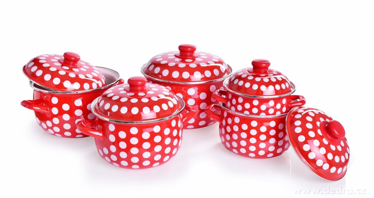 10 dílná sada hrnců, smaltovaných | Vaření ­čąś | Grand Móda