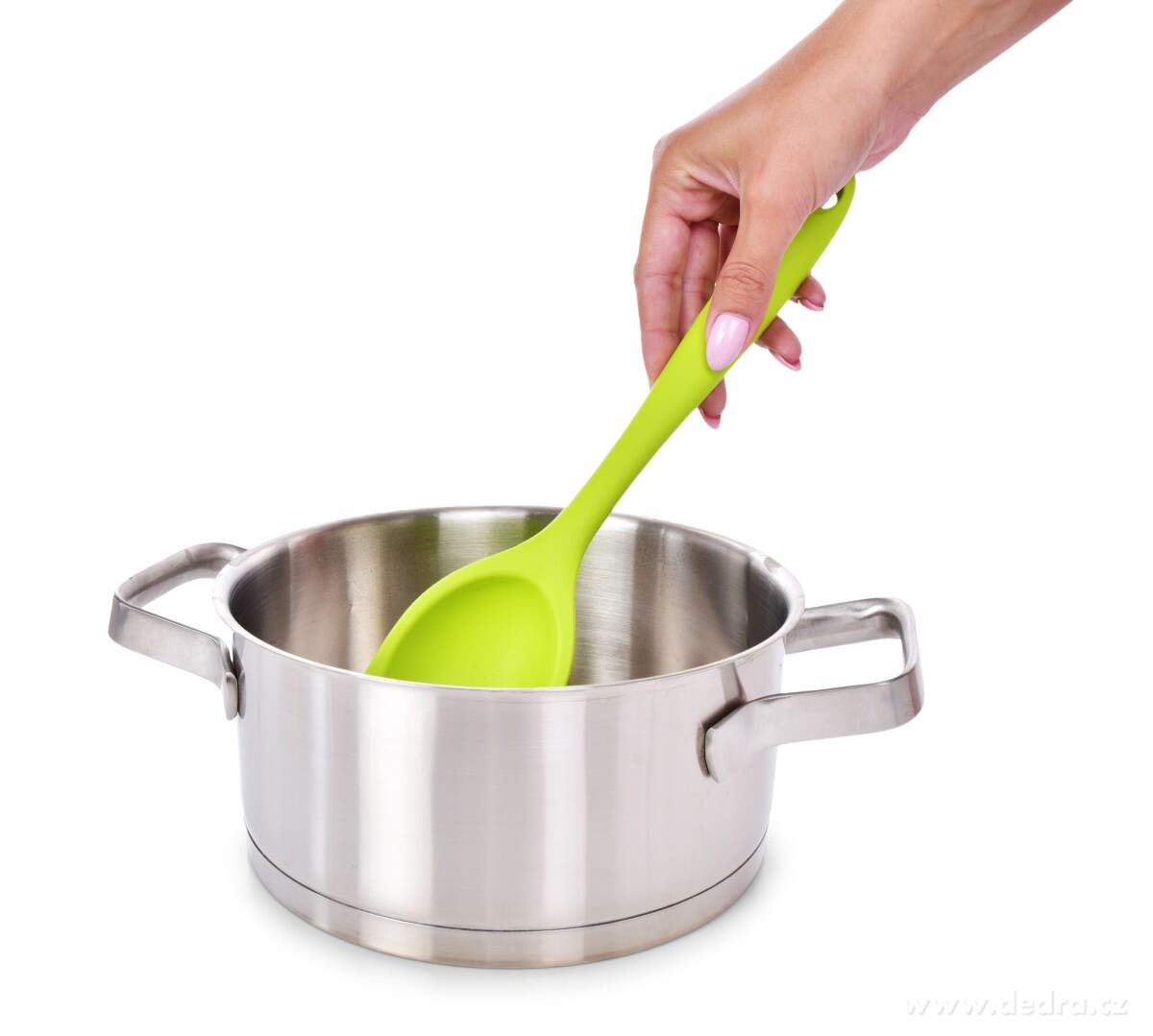 GOURMET, silikonová vařečka s kulatým otvorem, ocelové jádro, 28 cm – náhled 4 | Grand Móda