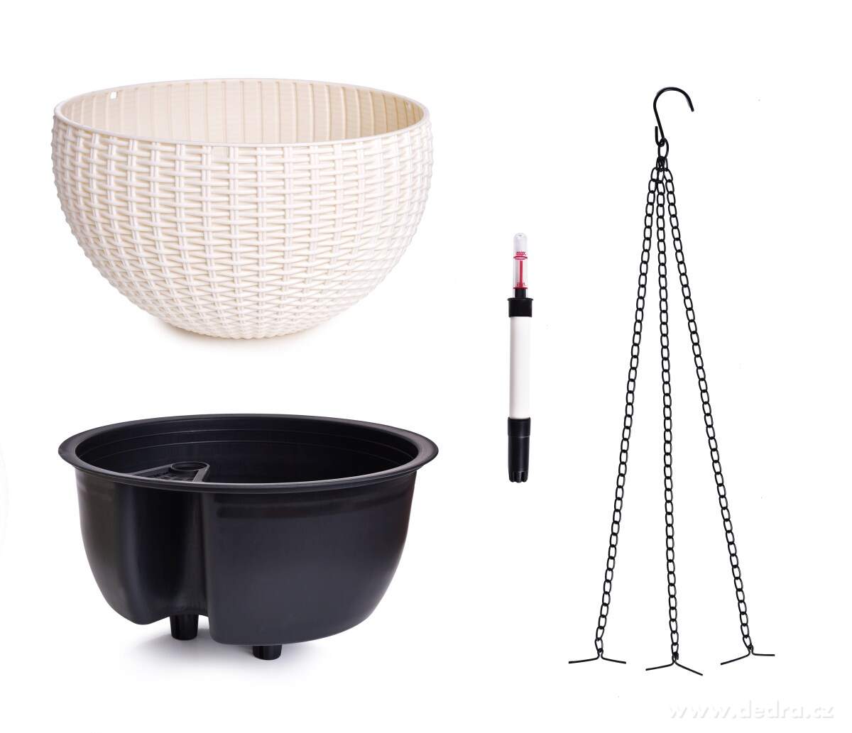 26 cm samozavlažovací závěsný květináč RATAN AQUARIUS | Kvďtináče a truhlíky | Grand Móda