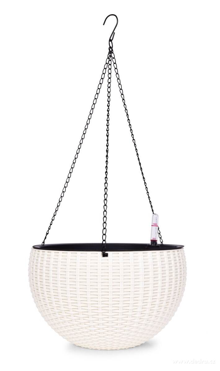 26 cm samozavlažovací závěsný květináč RATAN AQUARIUS – náhled 2 | Grand Móda