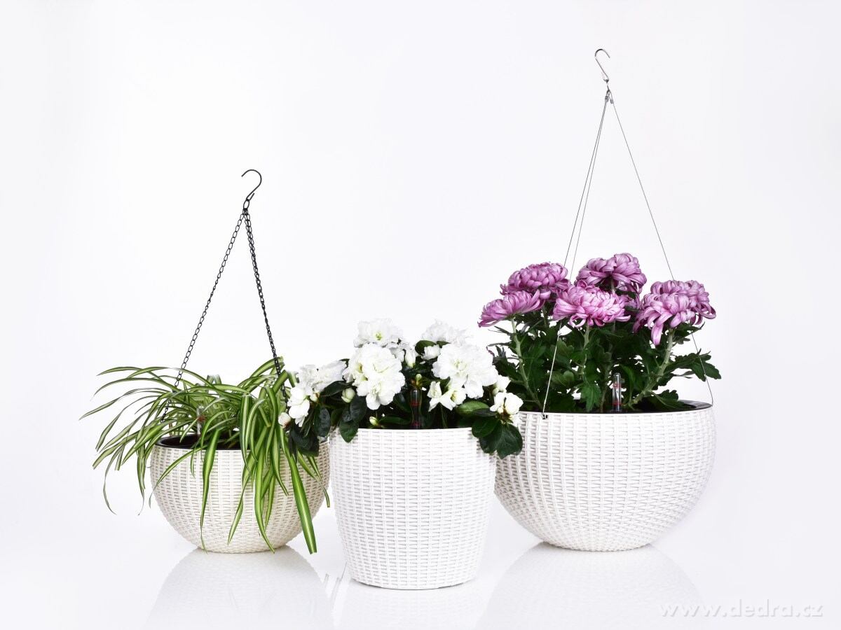 26 cm samozavlažovací závěsný květináč RATAN AQUARIUS – náhled 3 | Grand Móda