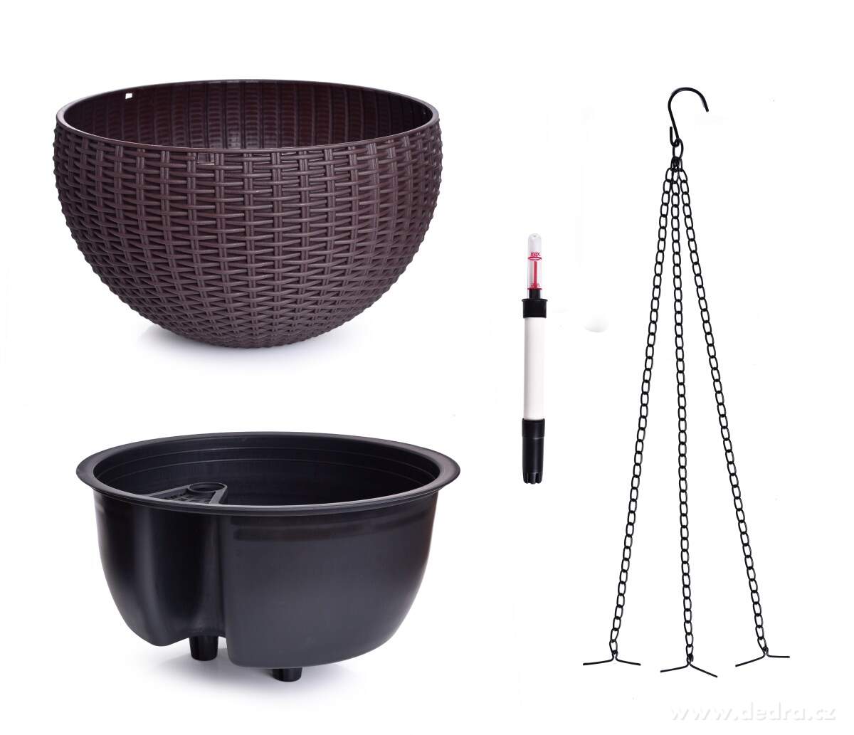 26 cm samozavlažovací závěsný květináč RATAN AQUARIUS | Kvďtináče a truhlíky | Grand Móda