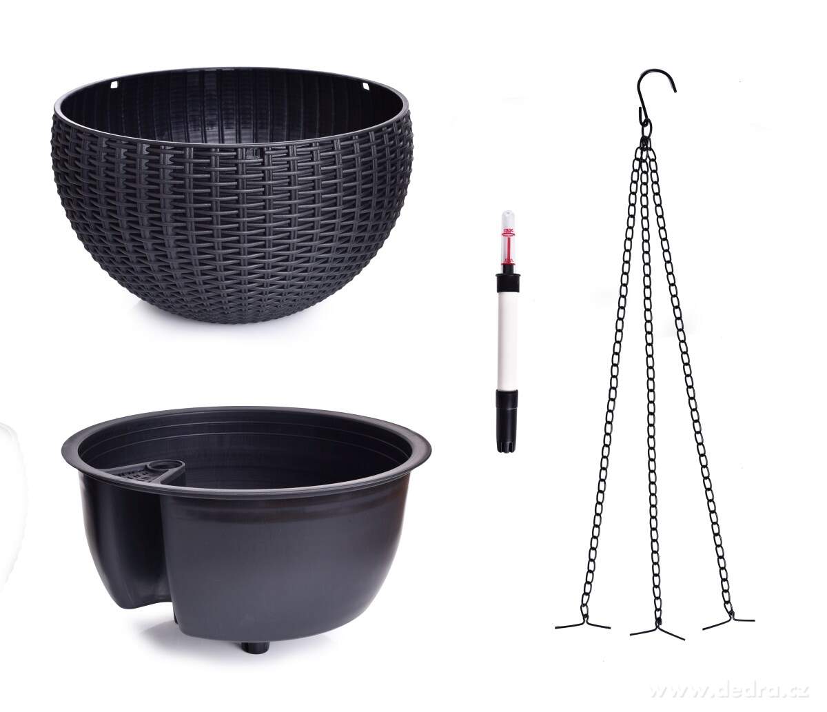 26 cm samozavlažovací závěsný květináč RATAN AQUARIUS | Zahrada a terasa ­čĆí | Grand Móda