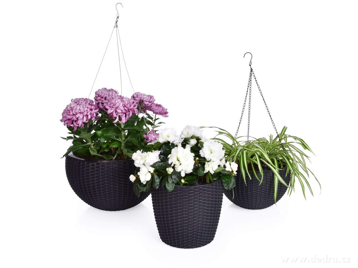 21 cm samozavlažovací stojící květináč RATAN AQUARIUS – náhled 3 | Grand Móda