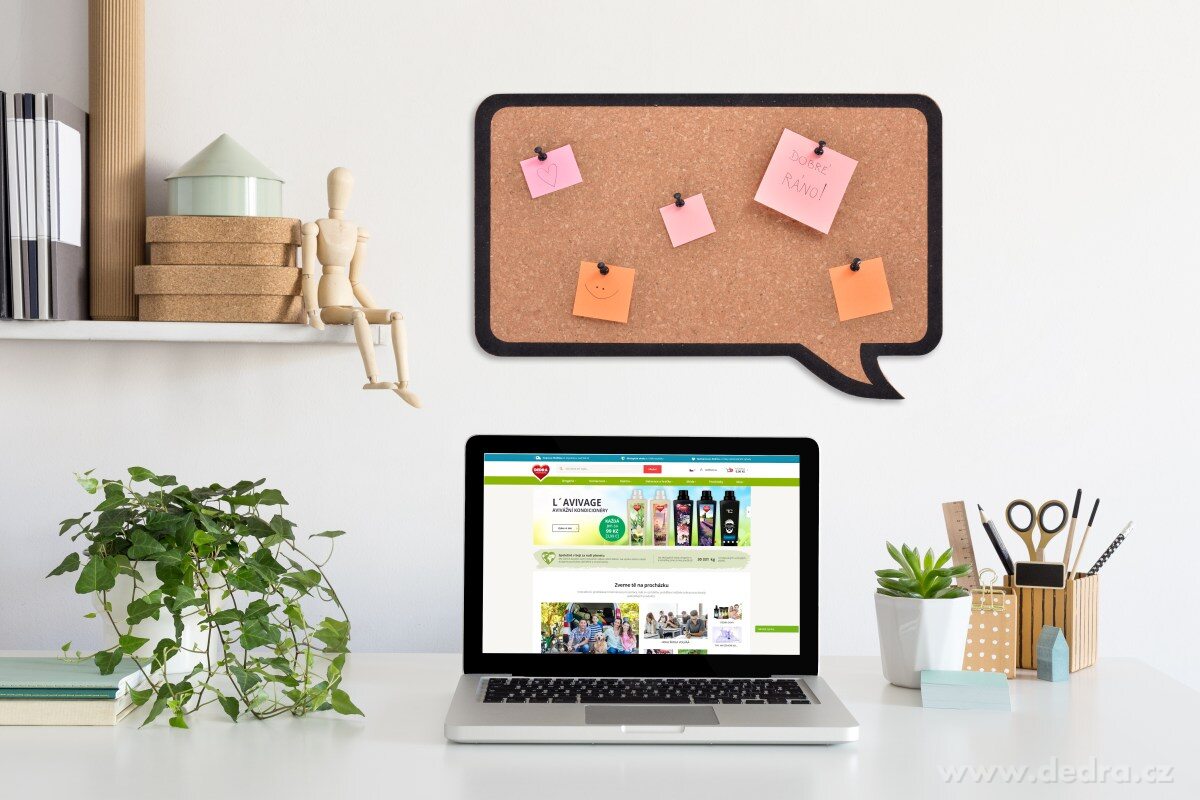 Korková nástěnka s pěti připínáčky GoEco® – náhled 3 | Grand Móda