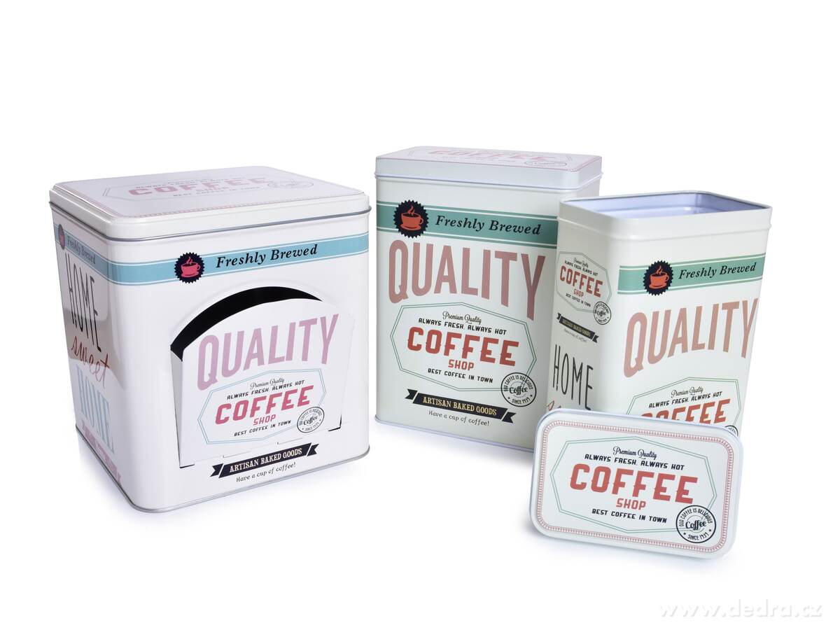 Kovová dóza na mletou kávu s víkem – náhled 4 | Grand Móda