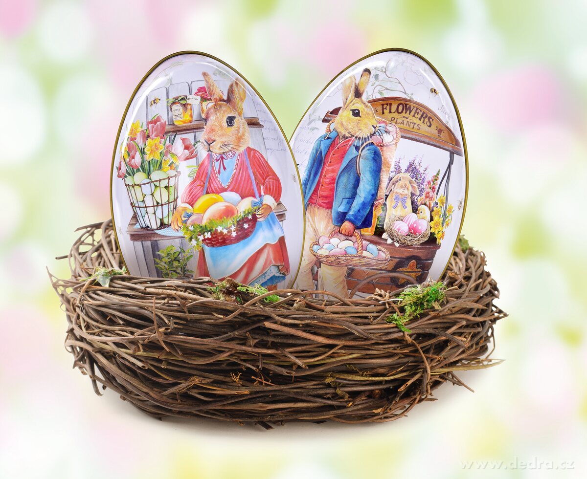 12, 5 cm velké kovové vejce na překvapení pro koledníky – náhled 4 | Grand Móda