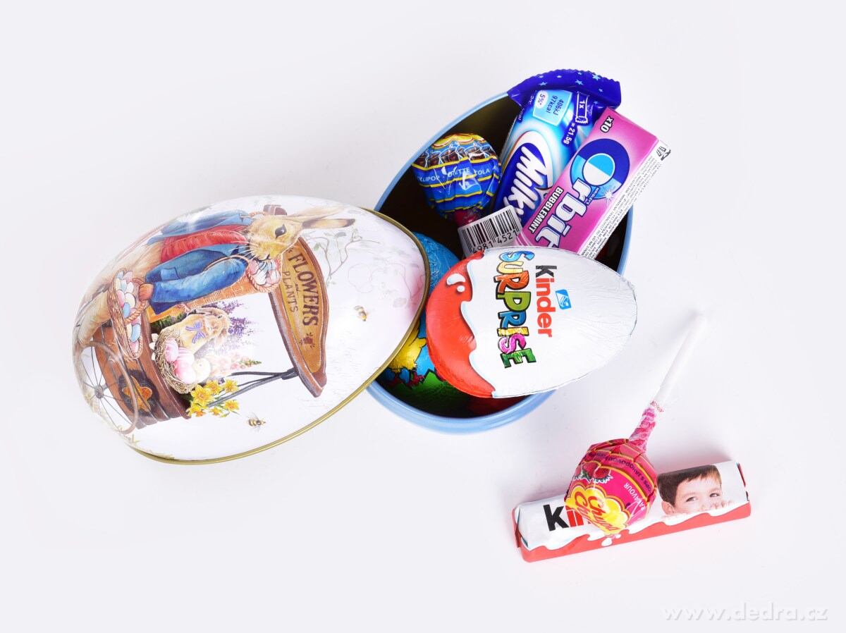 12, 5 cm velké kovové vejce na překvapení pro koledníky – náhled 5 | Grand Móda