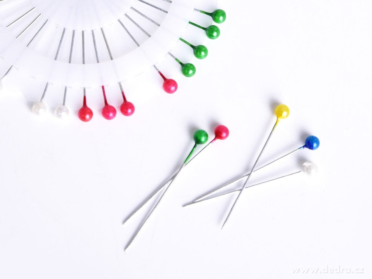 CREATIVE, 40 ks špendlíky s barevnou hlavičkou, délka 3, 5 cm, v praktickém pouzdře – náhled 4 | Grand Móda