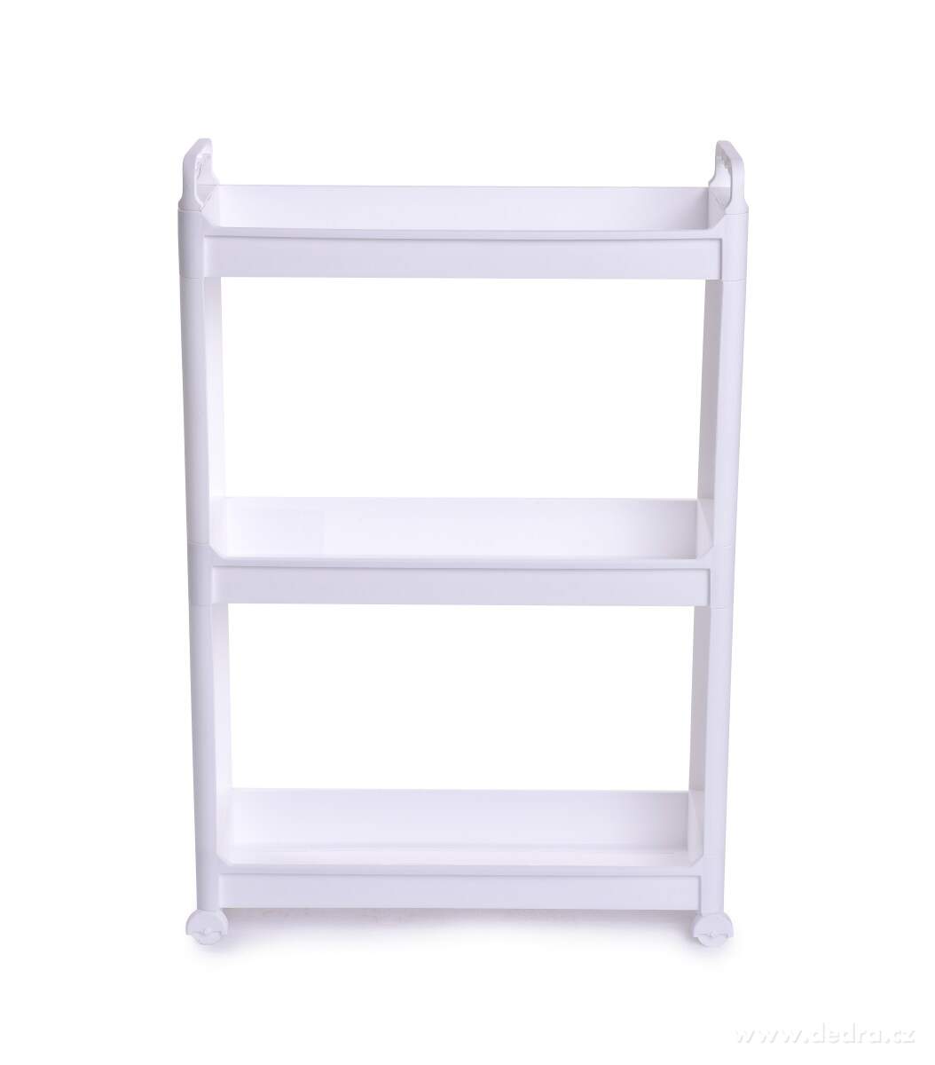SLIM, pojízdný regál 3patrový 17 cm, úzký organizér na kolečkách – náhled 4 | Grand Móda