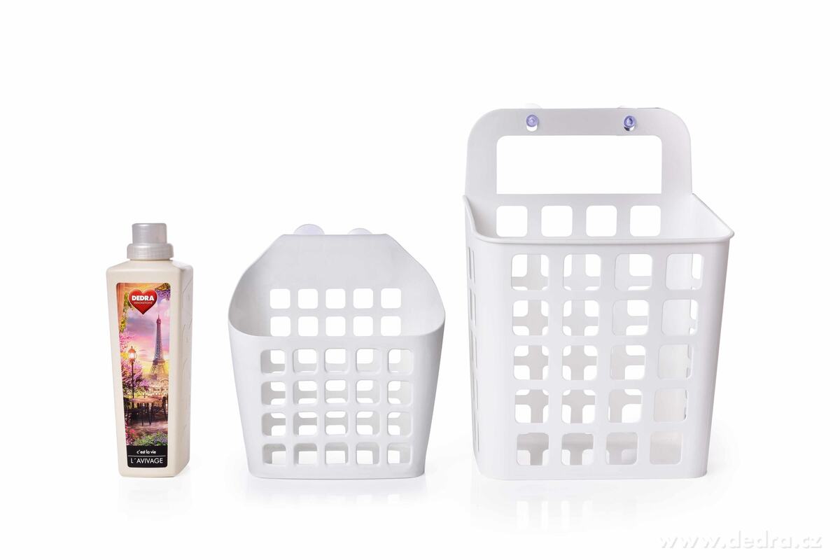 PRAKTIK, závěsný koš s přísavkami, 24 cm, odolný plast – náhled 6 | Grand Móda