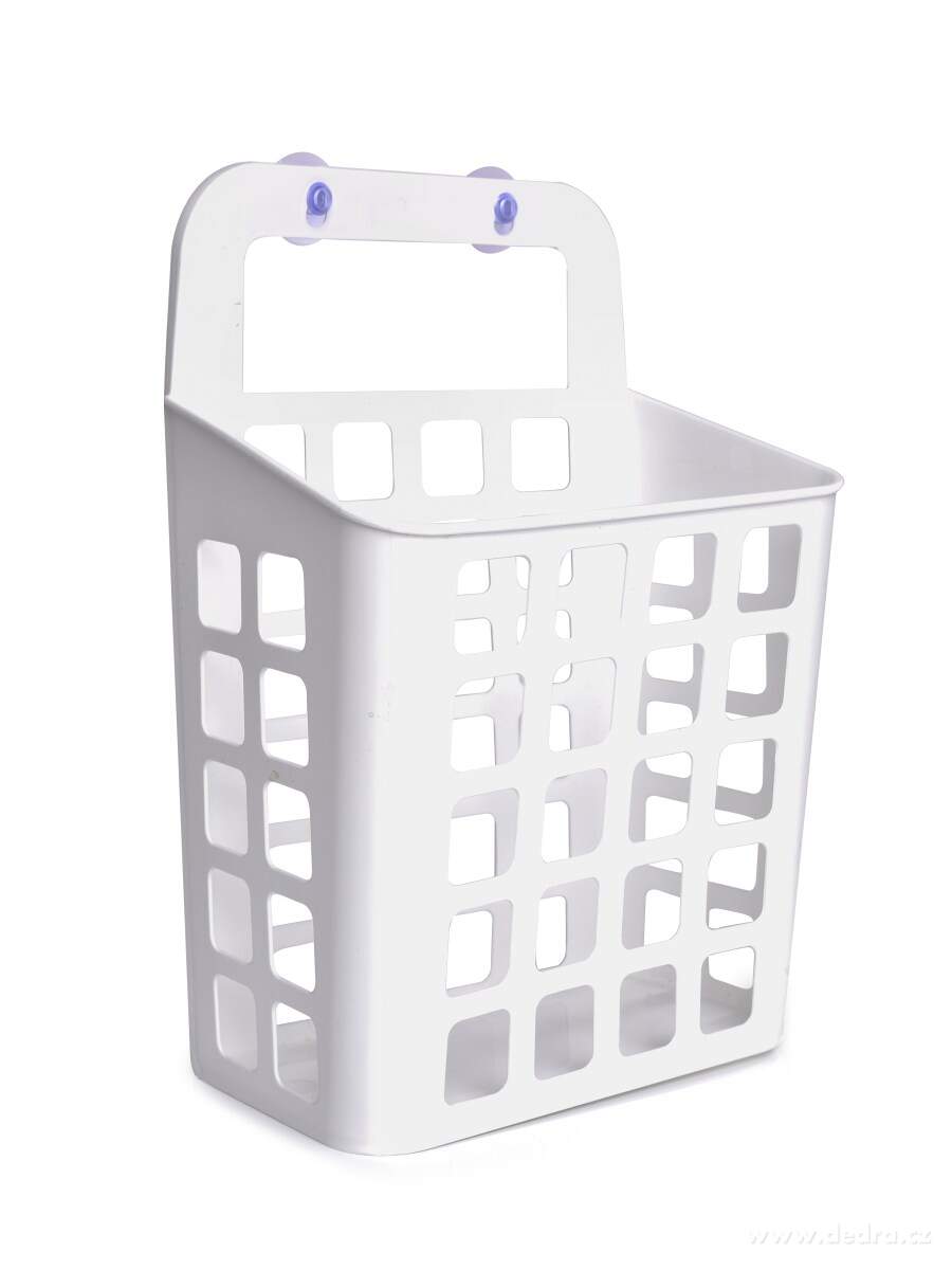 Závěsný koš z odolného plastu se dvěma přísavkami | Organizéry a koííky | Grand Móda