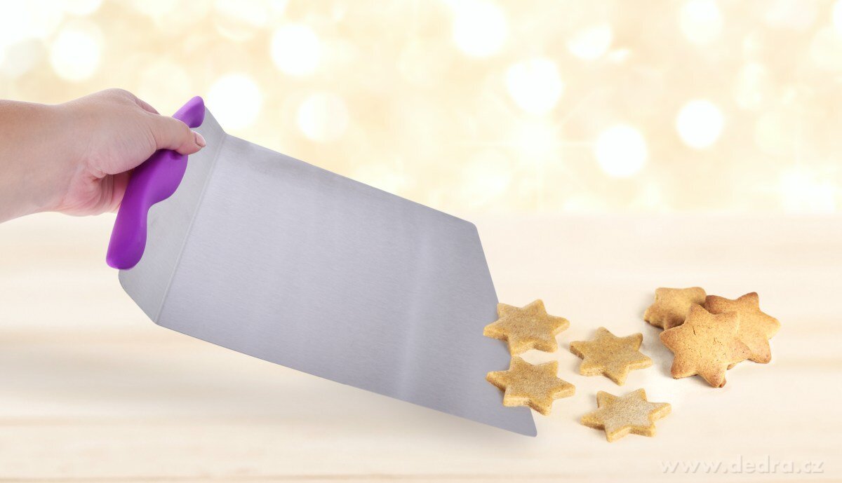 CHEF, XL široká nerezová stěrka – špachtle na pečení a vaření, 20 × 20 cm – náhled 5 | Grand Móda