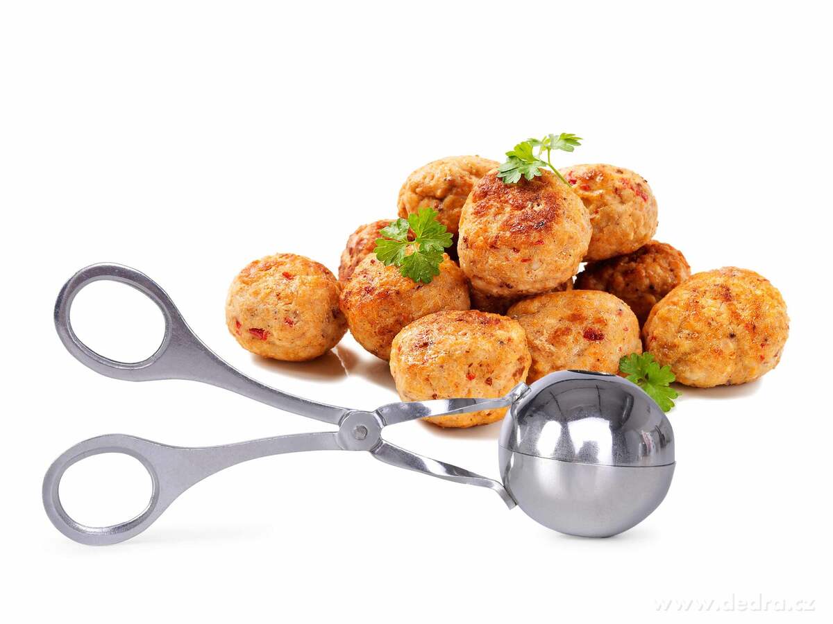 KOULOTLAČKA, nerezové kleště na masové, vegetariánské a cukrářské kuličky, Ø 4, 5 cm – náhled 3 | Grand Móda