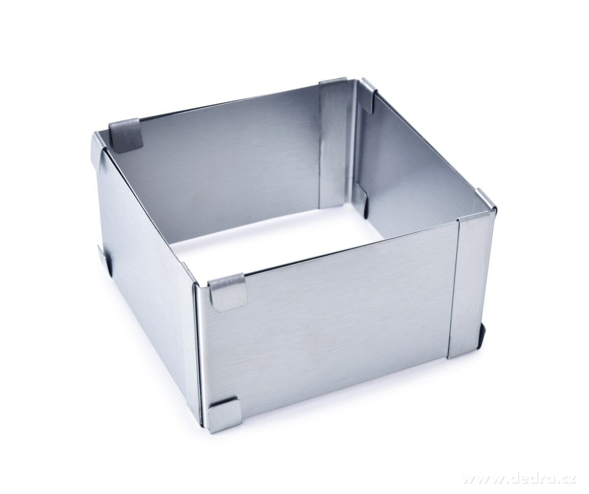 CREMO, nastavitelná čtvercová forma na pečení, nerezová ocel, 9-15 cm | Pečící formy | Grand Móda