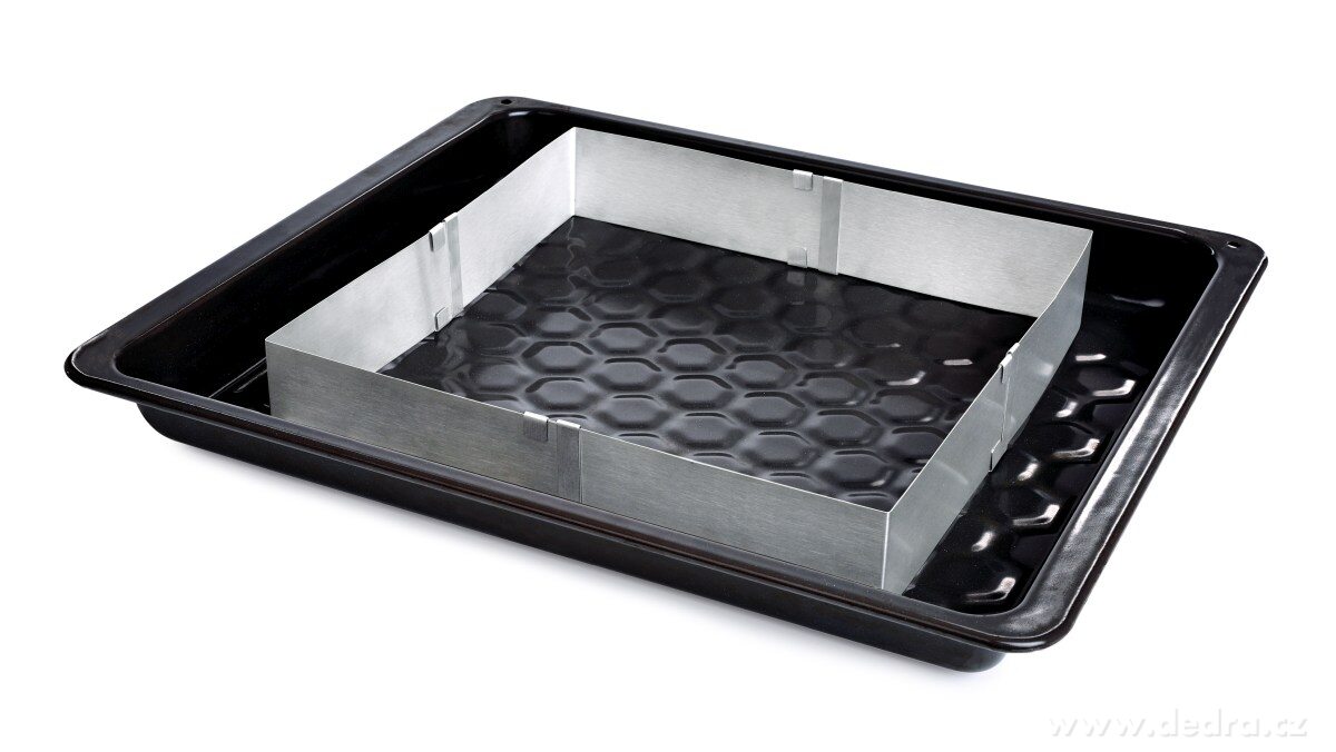 CREMO, nastavitelná čtvercová forma na pečení, nerezová ocel, 15–28 cm – náhled 4 | Grand Móda