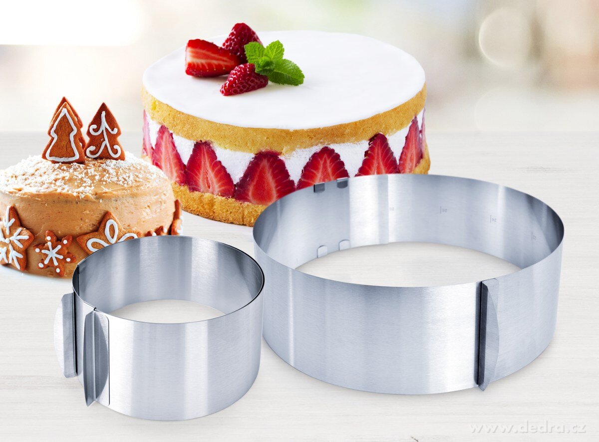 CREMO, nastavitelná pekařská a cukrářská forma, nerez, Ø 16–28 cm – náhled 3 | Grand Móda