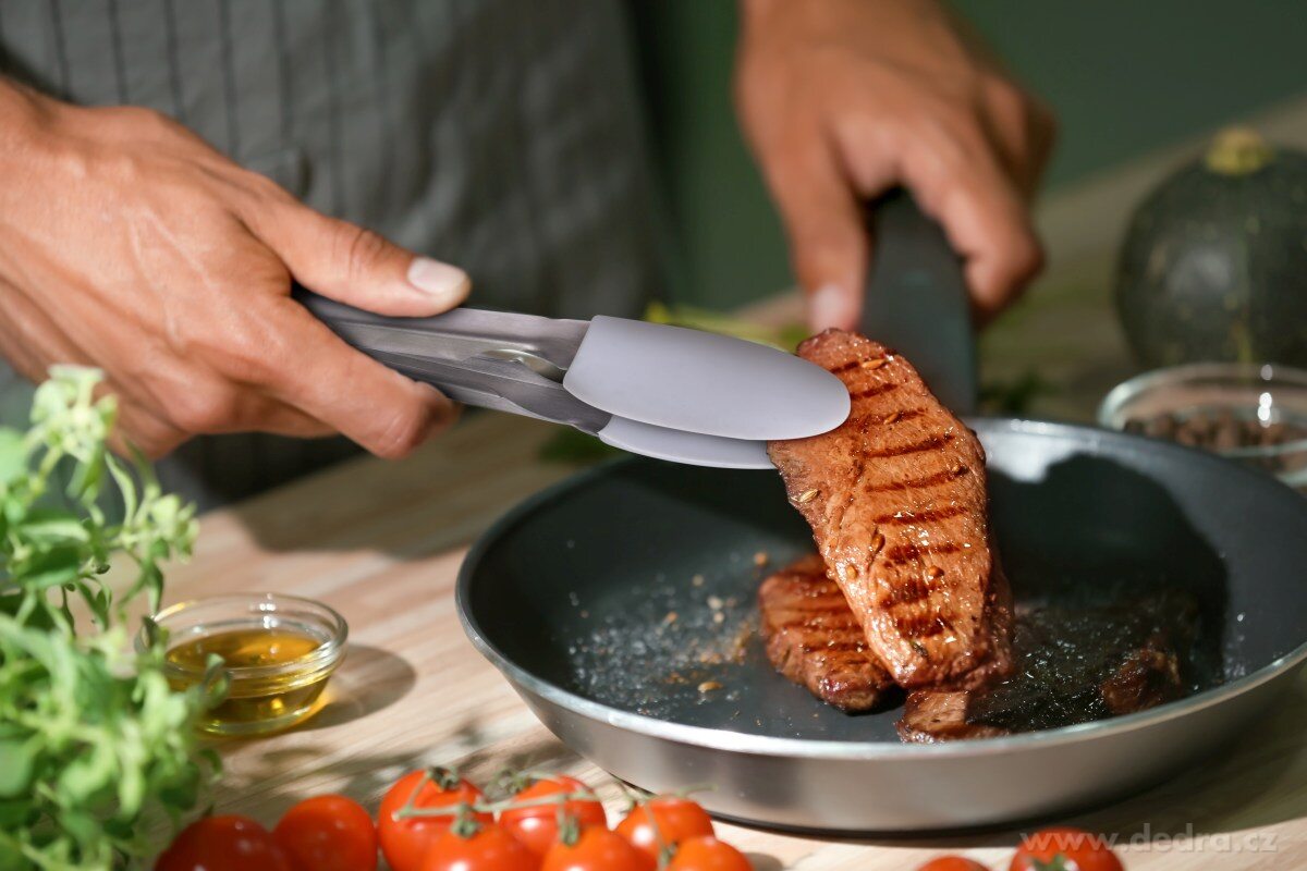 CHEF, nerezové kuchyňské kleště se silikonovými plochami, 38 cm – náhled 3 | Grand Móda