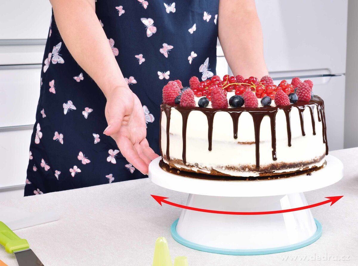 DORTOKOLOTOČ, velký otočný podnos a stojan na zdobení dortů, Ø 27, 5 cm | Zdobení a cukrářské pomůcky | Grand Móda