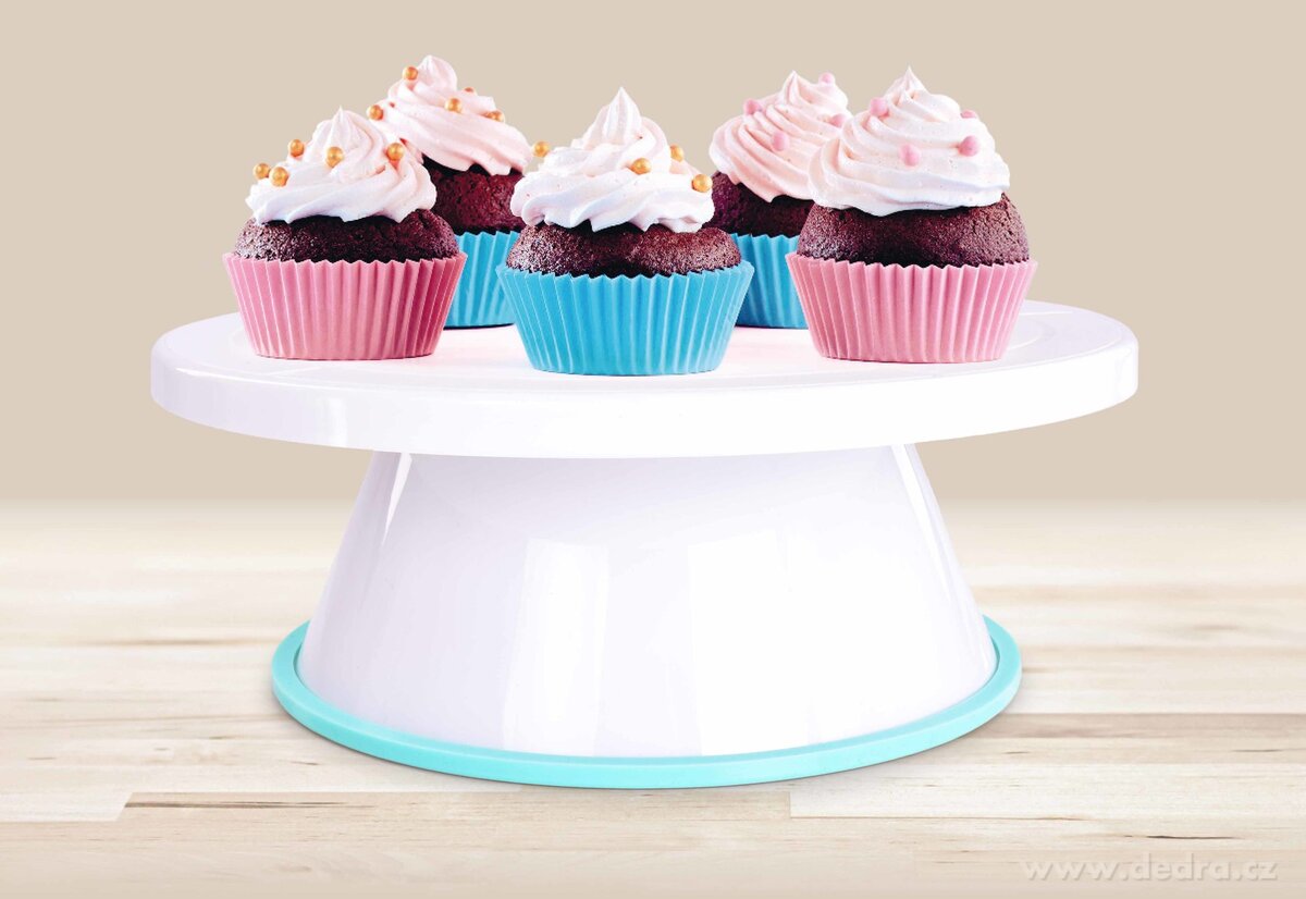 DORTOKOLOTOČ, velký otočný podnos a stojan na zdobení dortů, Ø 27, 5 cm – náhled 2 | Grand Móda