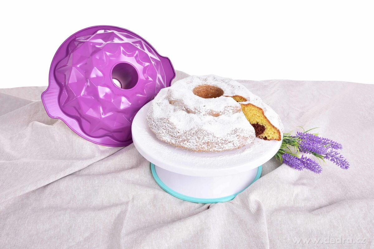 DORTOKOLOTOČ, velký otočný podnos a stojan na zdobení dortů, Ø 27, 5 cm – náhled 5 | Grand Móda