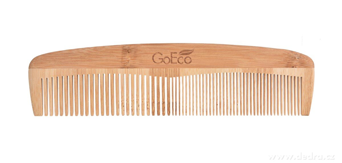 GoEco®, bambusový hřeben na vlasy, přírodní péče pro jemné rozčesávání, 20 cm – náhled 2 | Grand Móda