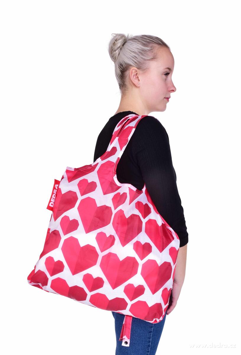 Nákupní skládací taška k opakovanému použití, CITYBAG SRDCE – náhled 5 | Grand Móda