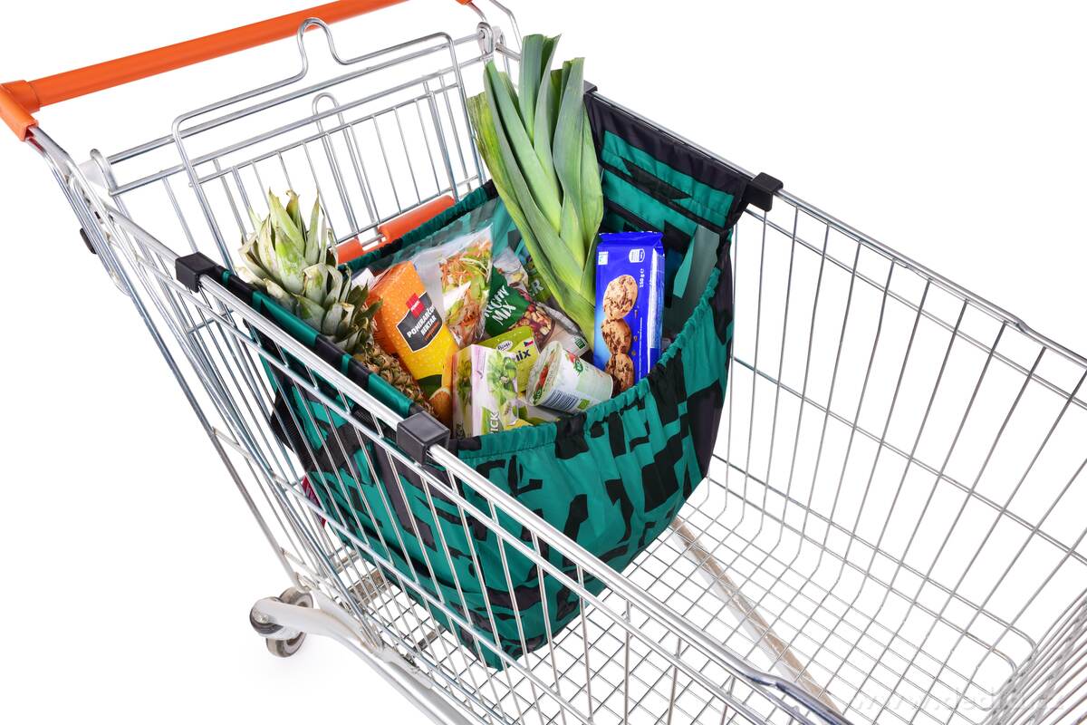 MEGATAŠKA TROLEY, 60 L, skládací taška do nákupního vozíku, extra pevná se suchým zipem – náhled 3 | Grand Móda