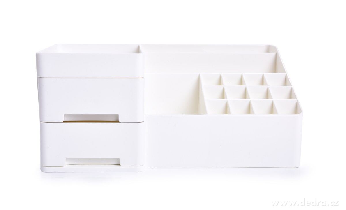 Kosmetický organizér BEAUTY WHITE z odolného plastu – náhled 2 | Grand Móda