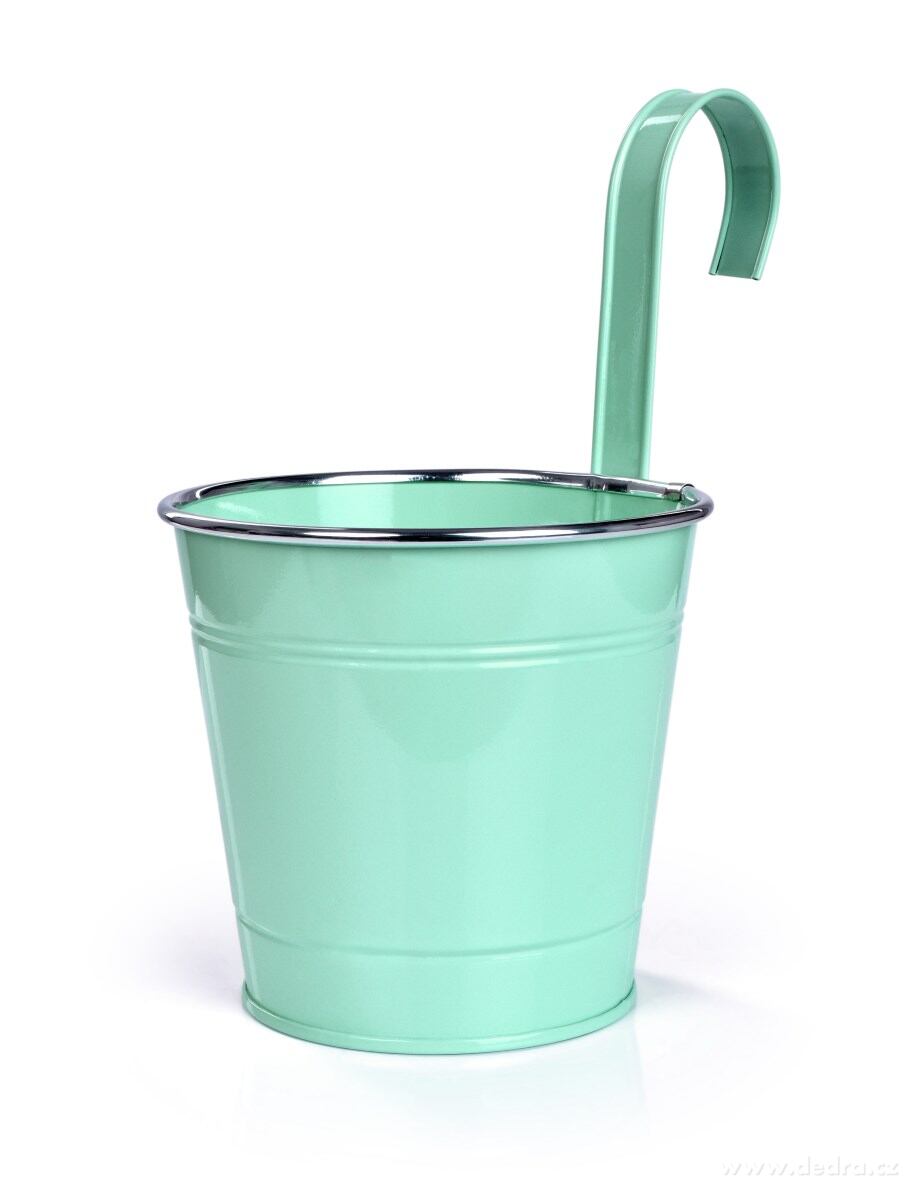 26, 5 cm Dekorativní závěsný nebo stojící kovový květináč, mintový | Zahrada a terasa ­čĆí | Grand Móda