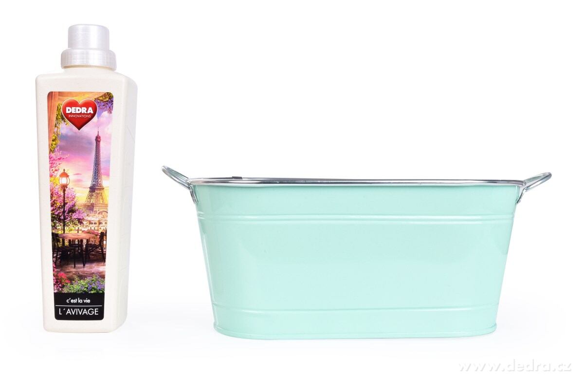 33 cm Dekorativní kovový truhlík, volně stojící, mintový – náhled 6 | Grand Móda