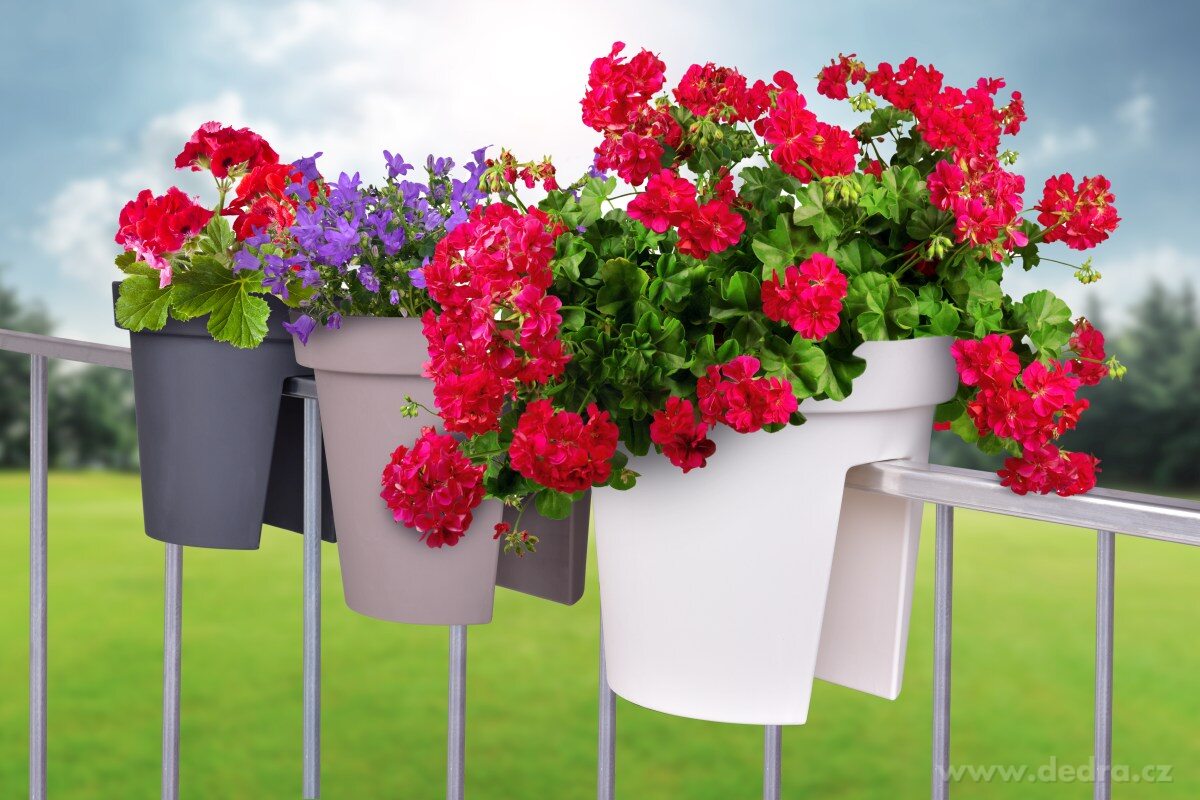 Velký květináč na zábradlí, 28 cm – náhled 3 | Grand Móda
