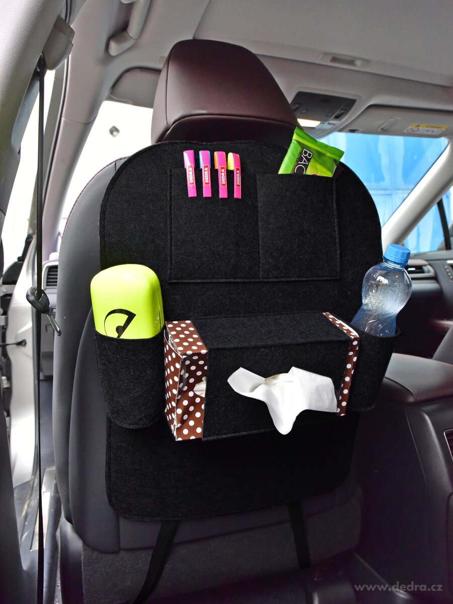 Závěsný filcový kapsář/organizér do auta na přední sedadlo – náhled 3 | Grand Móda