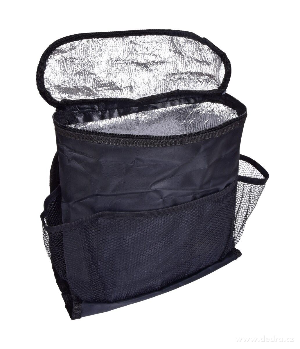 Organizér do auta s termo kapsou na zip, na přední sedadlo