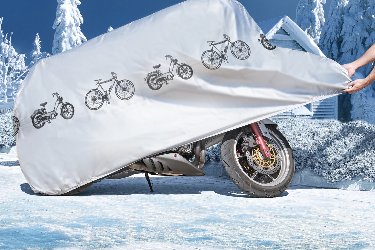 BIKE, ochranná plachta na kolo, moped & skútr, nepromokavý potah se zipem, 200 × 100 cm – náhled 4 | Grand Móda