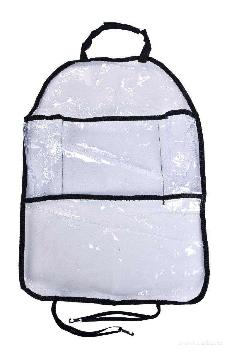 DRIVE, transparentní omyvatelný kapsář do auta, na přední sedadlo, 3 kapsy