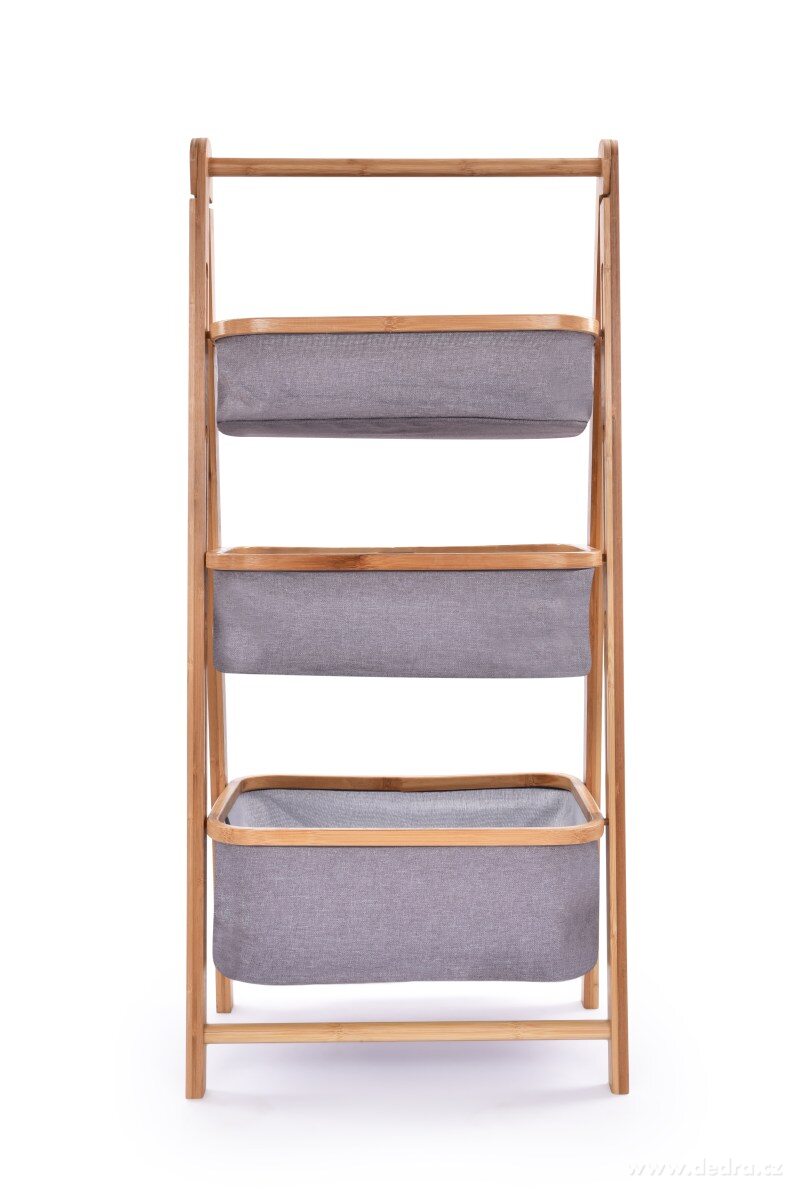 GoEco®, Skládací třípatrový regál se 3 úložnými koši, 97, 5 cm – náhled 5 | Grand Móda