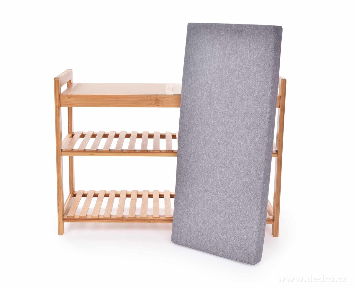 BAMBUSOVÝ BOTNÍK/LAVICE s polstrovaným sedákem GoEco® – náhled 2 | Grand Móda