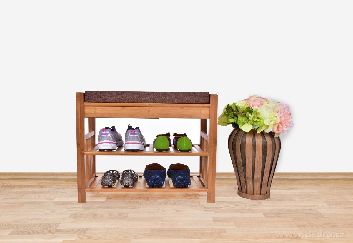 BAMBUSOVÝ BOTNÍK/LAVICE s polstrovaným sedákem GoEco® – náhled 3 | Grand Móda