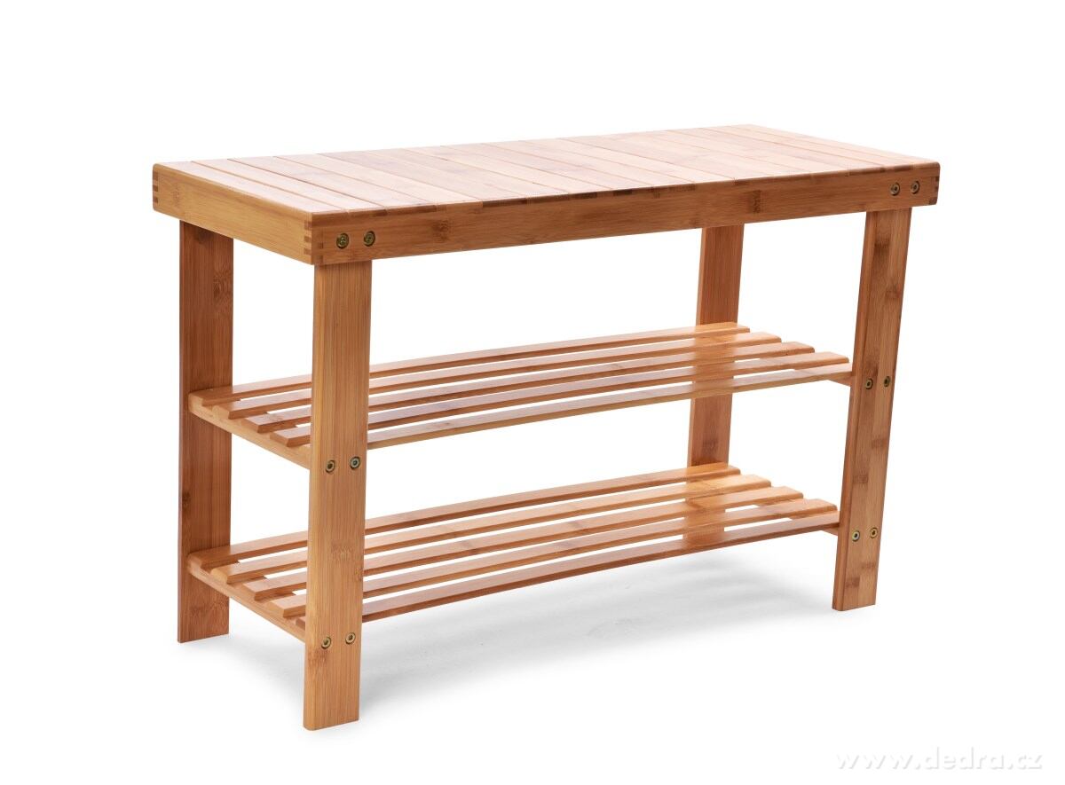 BAMBUSOVÝ BOTNÍK/LAVICE se 2 policemi GoEco® | Na obuv | Grand Móda