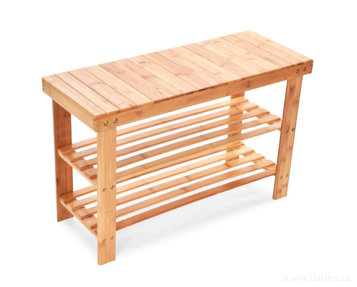 BAMBUSOVÝ BOTNÍK/LAVICE se 2 policemi GoEco® – náhled 2 | Grand Móda